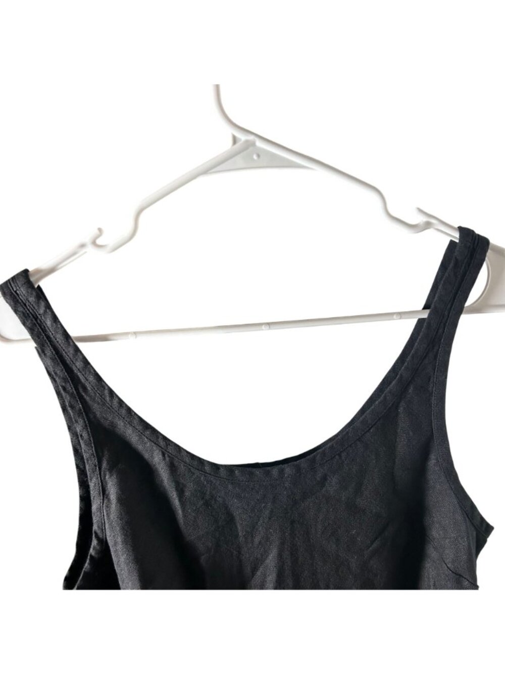 Madewell Scoopneck Sleeveless Midi Dress in 100% Linen Women's Size 2 Black NWT! - Picture 4 of 5